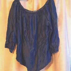 White House Black Market Denim Blouse